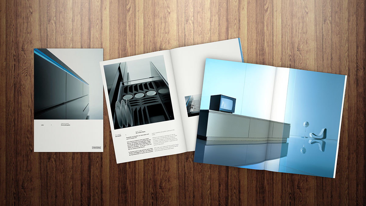 Interlübke Cube-Katalog. Entworfen als Artdirector für Dorland, Berlin