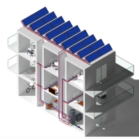 Mehrfamilienhaus - 3D Infografiken zu Solarinstallationen