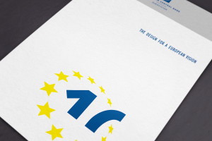 Logo. Designmanual für ein Jubiläumslogo der Europäischen Zentralbank zum zehnten Jahrestag der Einführung des Euro. Entworfen für Ketchum Pleon