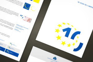 Logo. Designmanual für ein Jubiläumslogo der Europäischen Zentralbank zum zehnten Jahrestag der Einführung des Euro. Entworfen für Ketchum Pleon